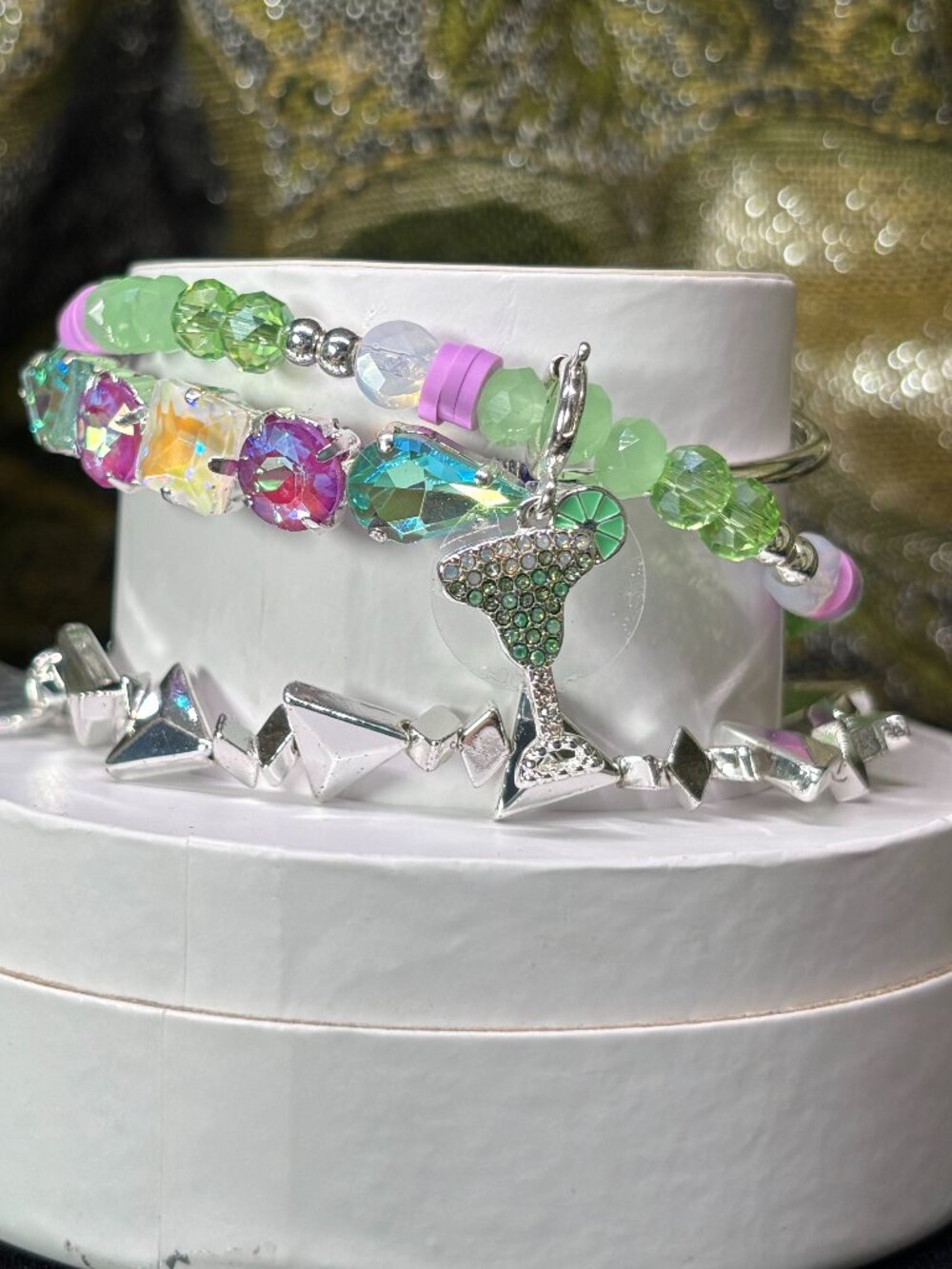 Bomb Party "Puerto Rican Paradise" Summer Stacks 3 Bracelet Set with Margarita